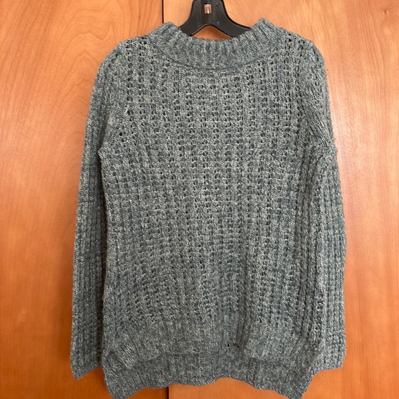 FIELD FLOWER ANTHROPOLOGIE pretty blue- green chunky knit sweater - Picture 1 of 6